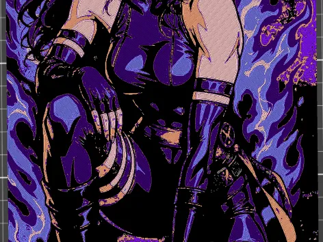 Purple Fire Girl- Hueforge