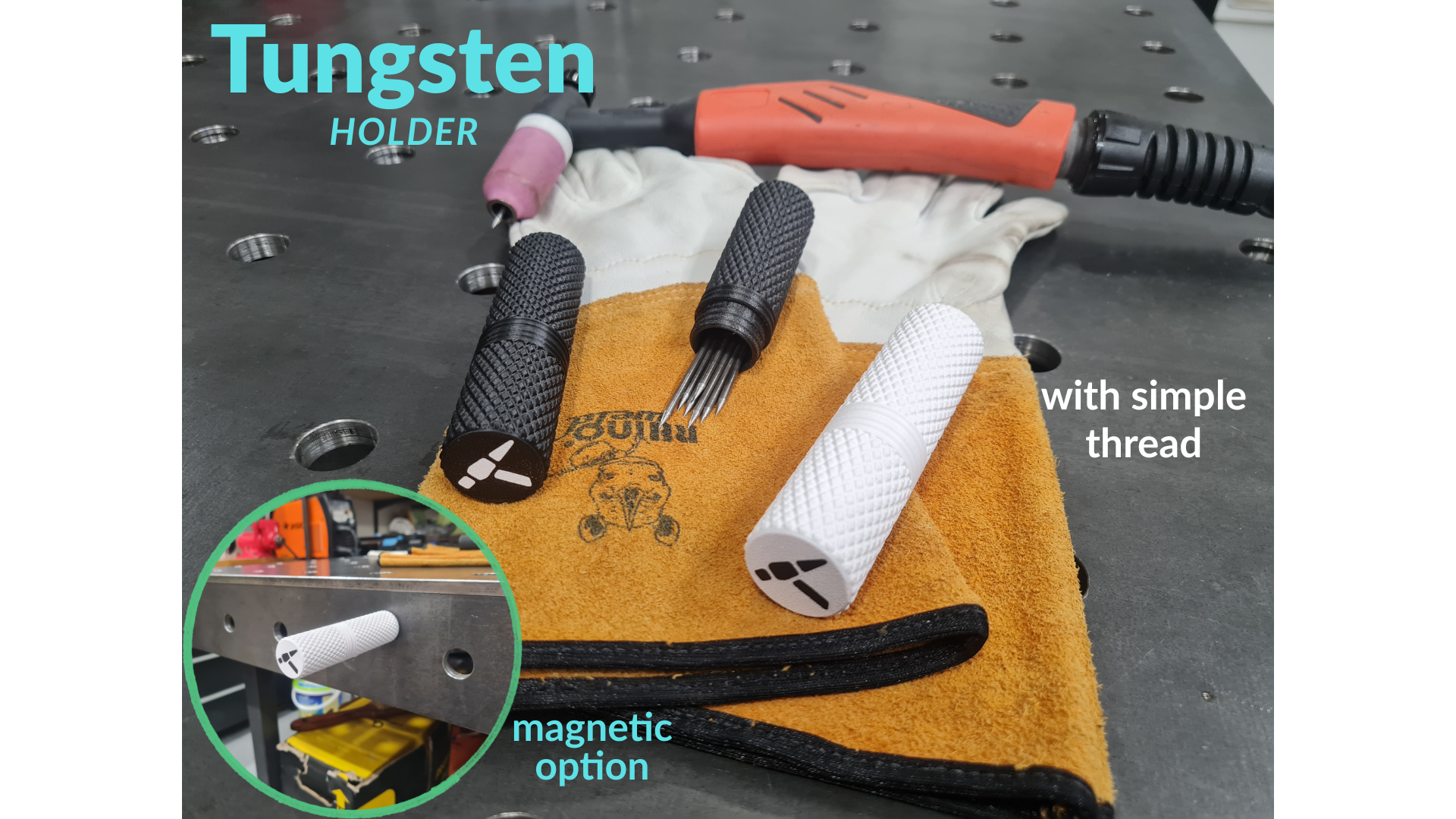 Tungsten electrode holder / storage box