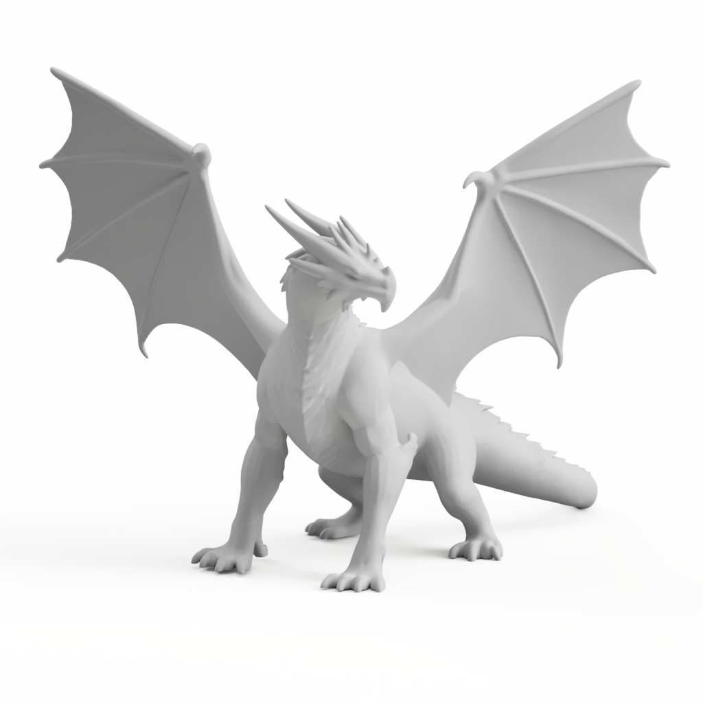 Majestic Dragon with its wings wide