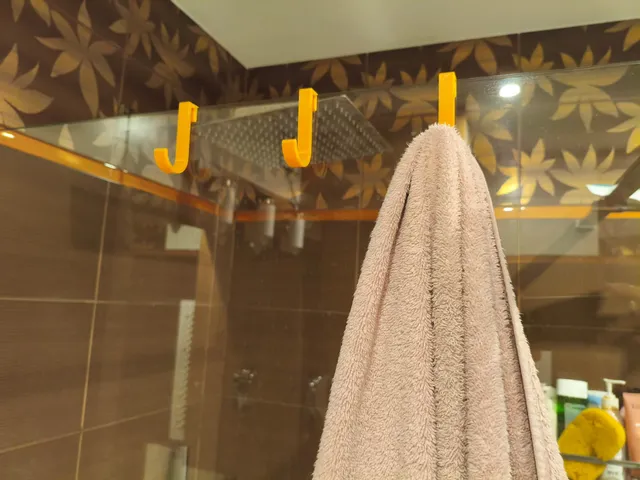 Over-Glass Shower Towel Hook