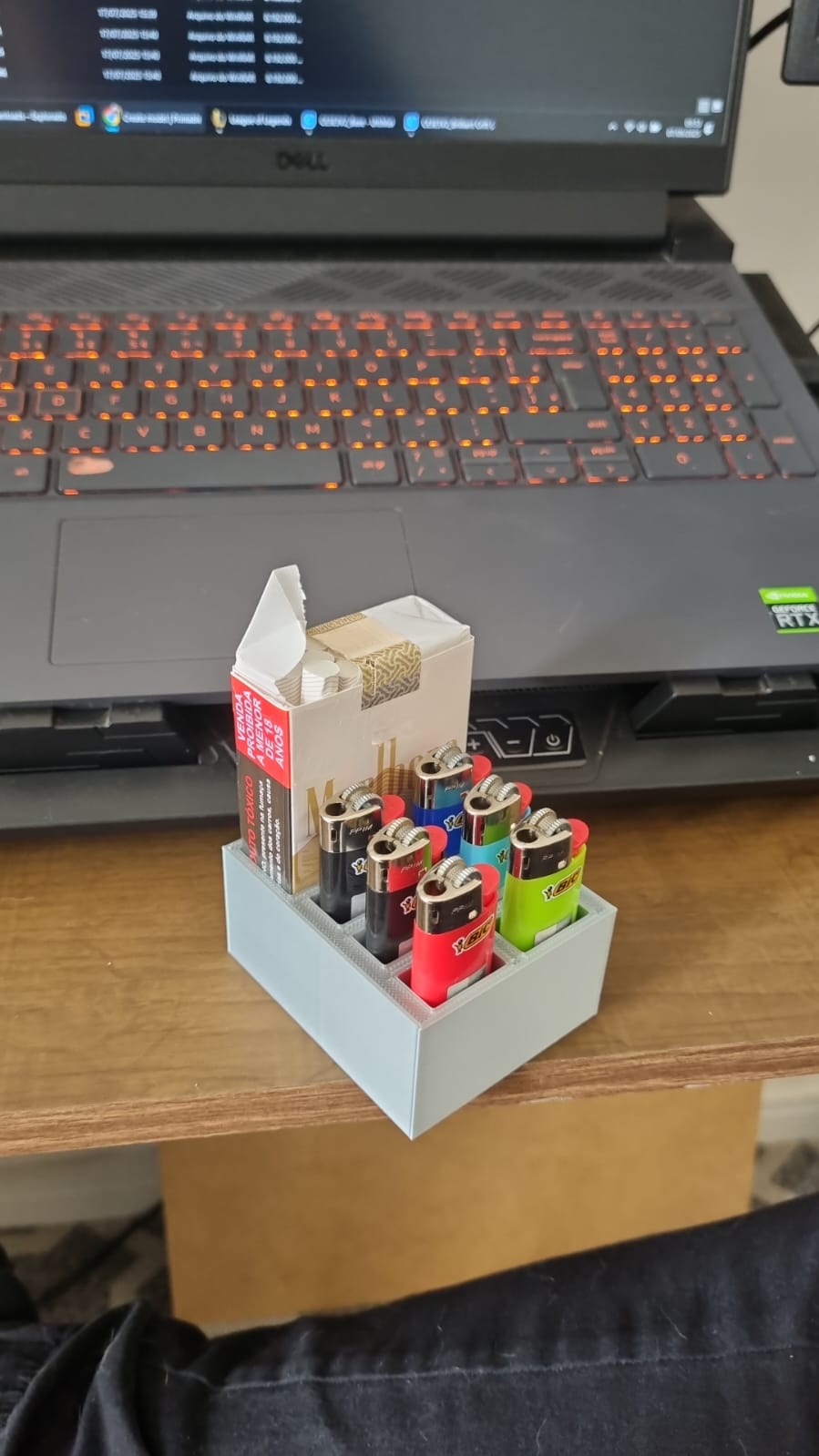 Lighters and pack of cigarettes organizer