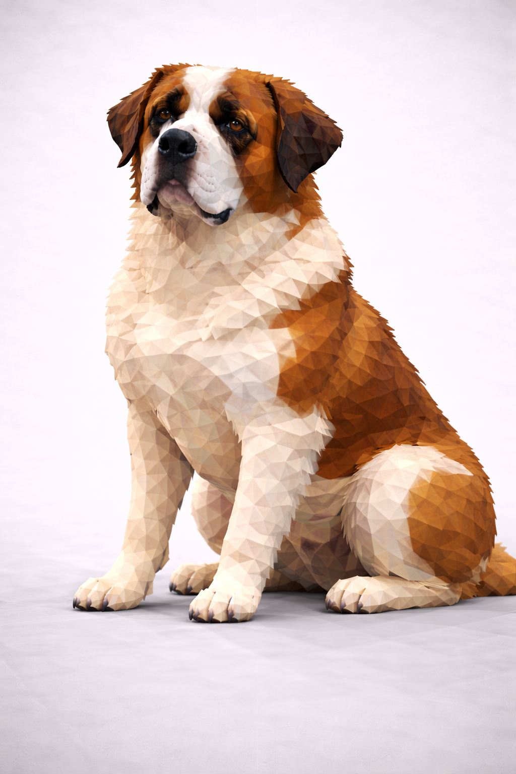 St. Bernard dog Low Poly
