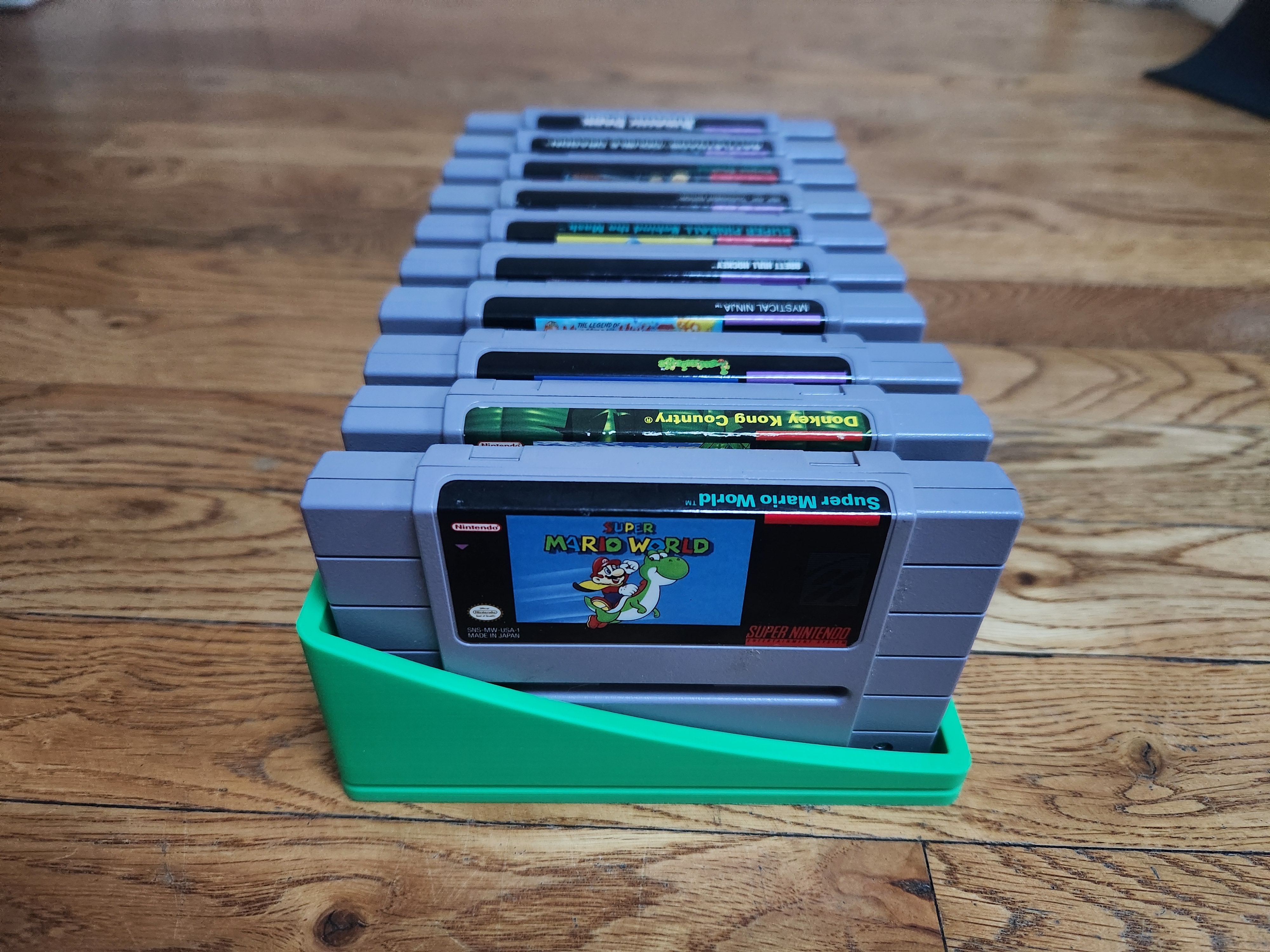 Super Nintendo Cartridge Holder (10 Slot SNES Game Organizer)