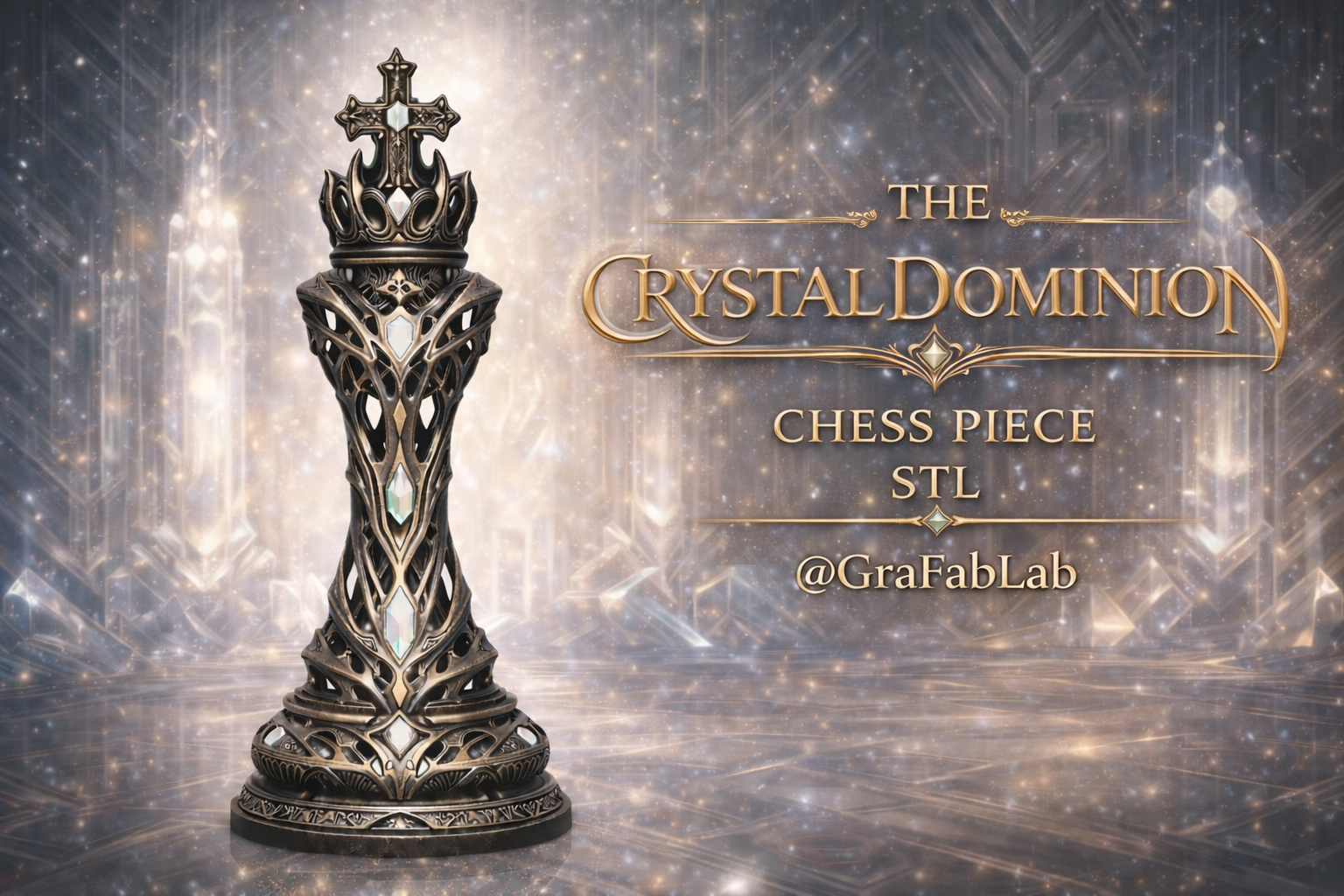 The Crystal Dominion "King" - chess piece