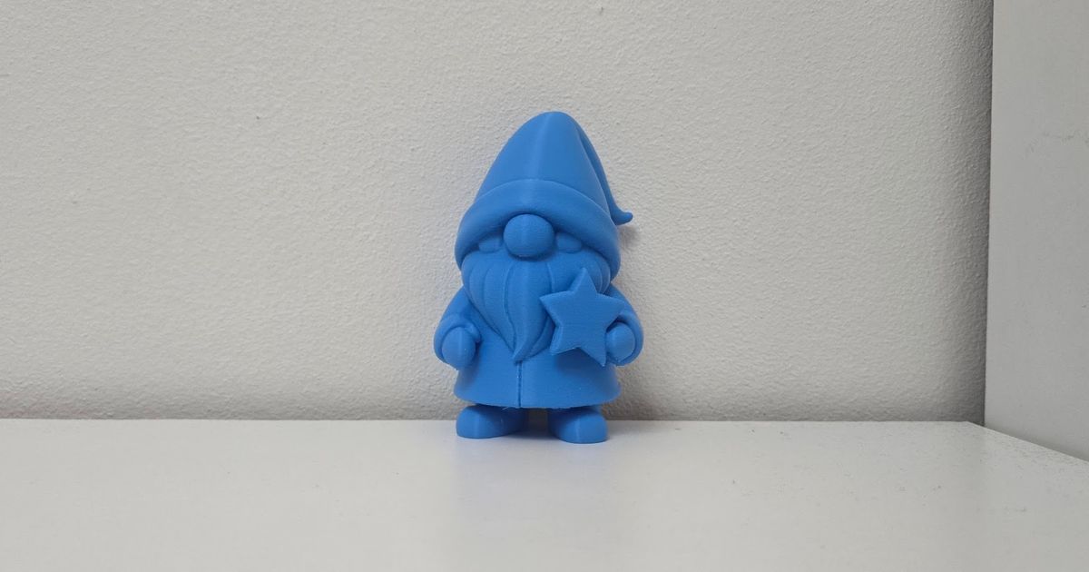 Gnome with Star Christmas Figurine by 3D Master | Download free STL model | Printables.com - 3D model önizlemesi
