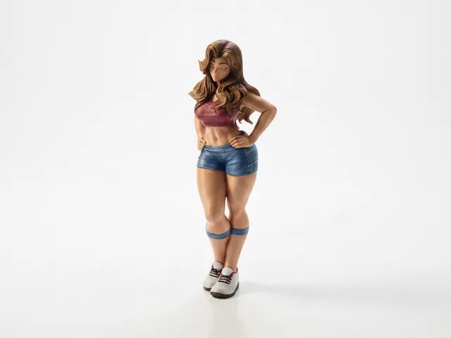 Cheerleader Figurine Female Sports 3D Printable