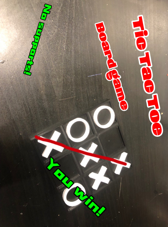 Tic tac toe board game