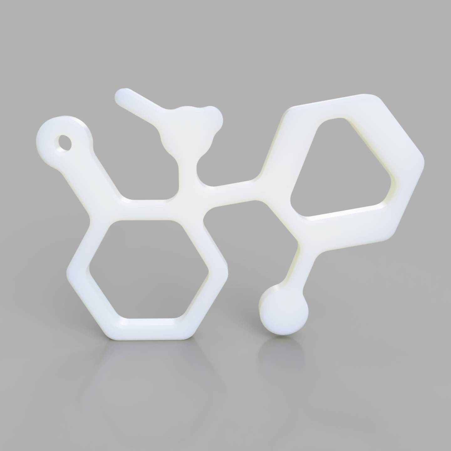 Horse Ketamine Molecule Keychain