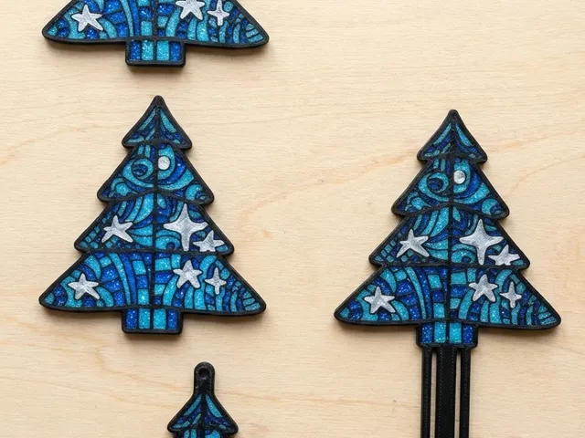 Stained Glass Starry Tree Collection