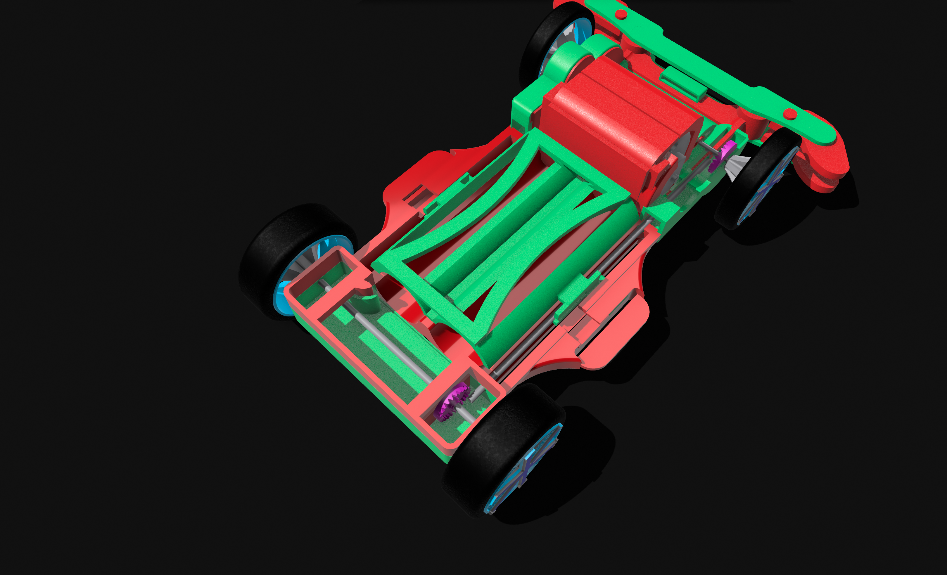 Miniatura 5 do modelo 3D Front Chassis Engine 4wd Mini