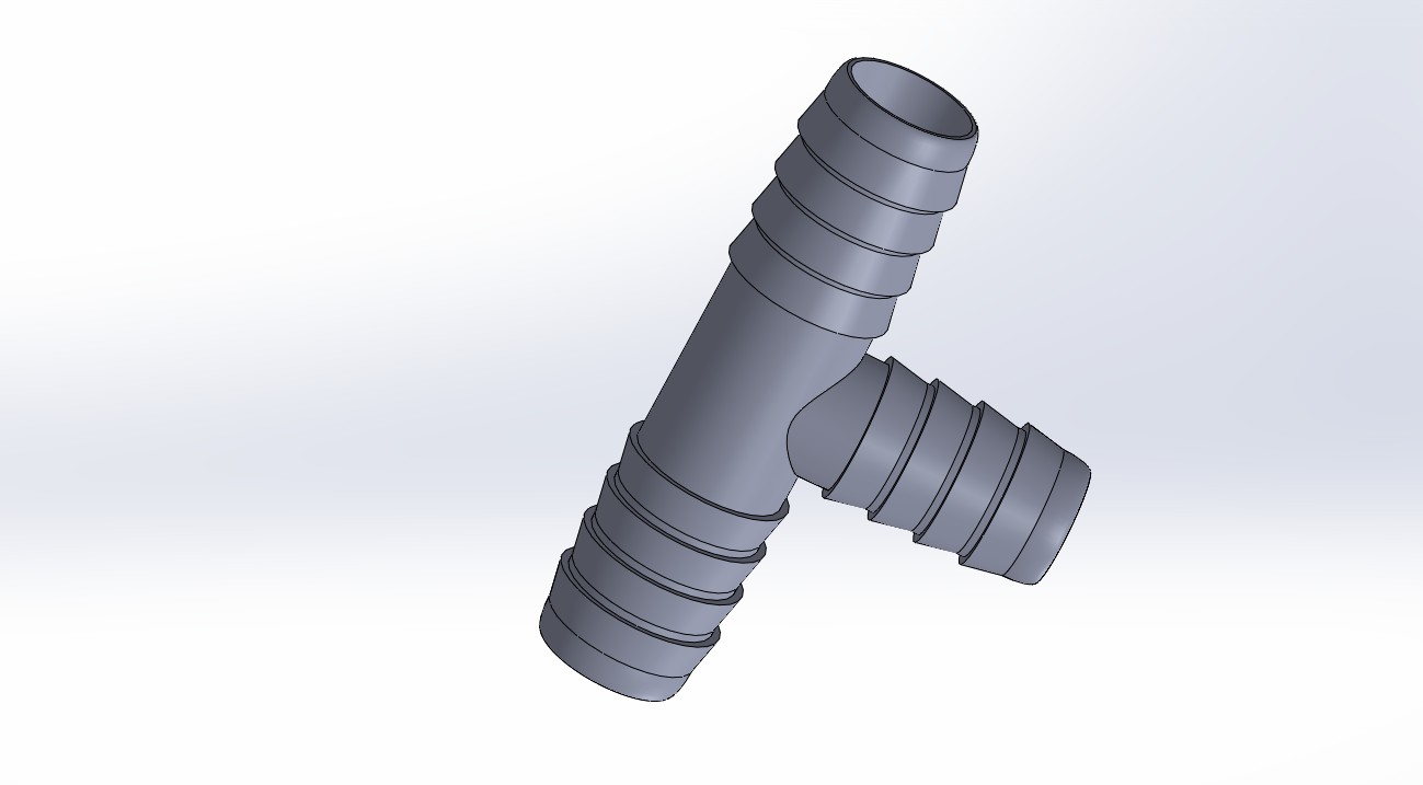 19mm - 16.5mm - 19mm T-Connector for Drip Irrigation Systems