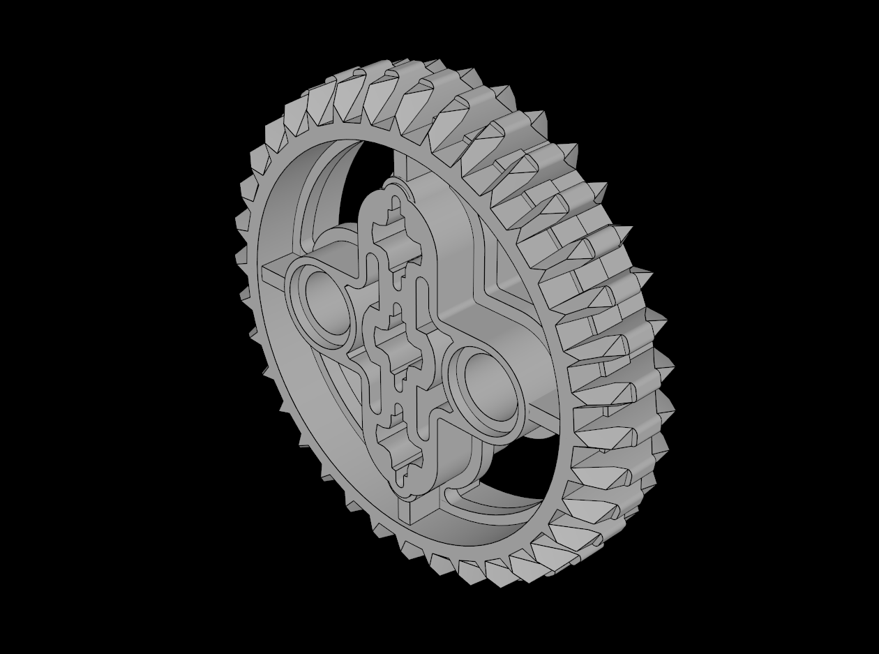 Lego Compatible (32498.dat) Technic Gear 36 Tooth Double Bevel