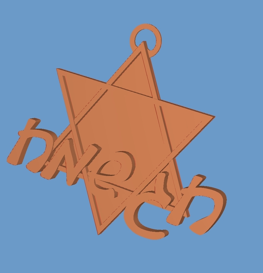 חג שמח במגן דויד Holly day ornament