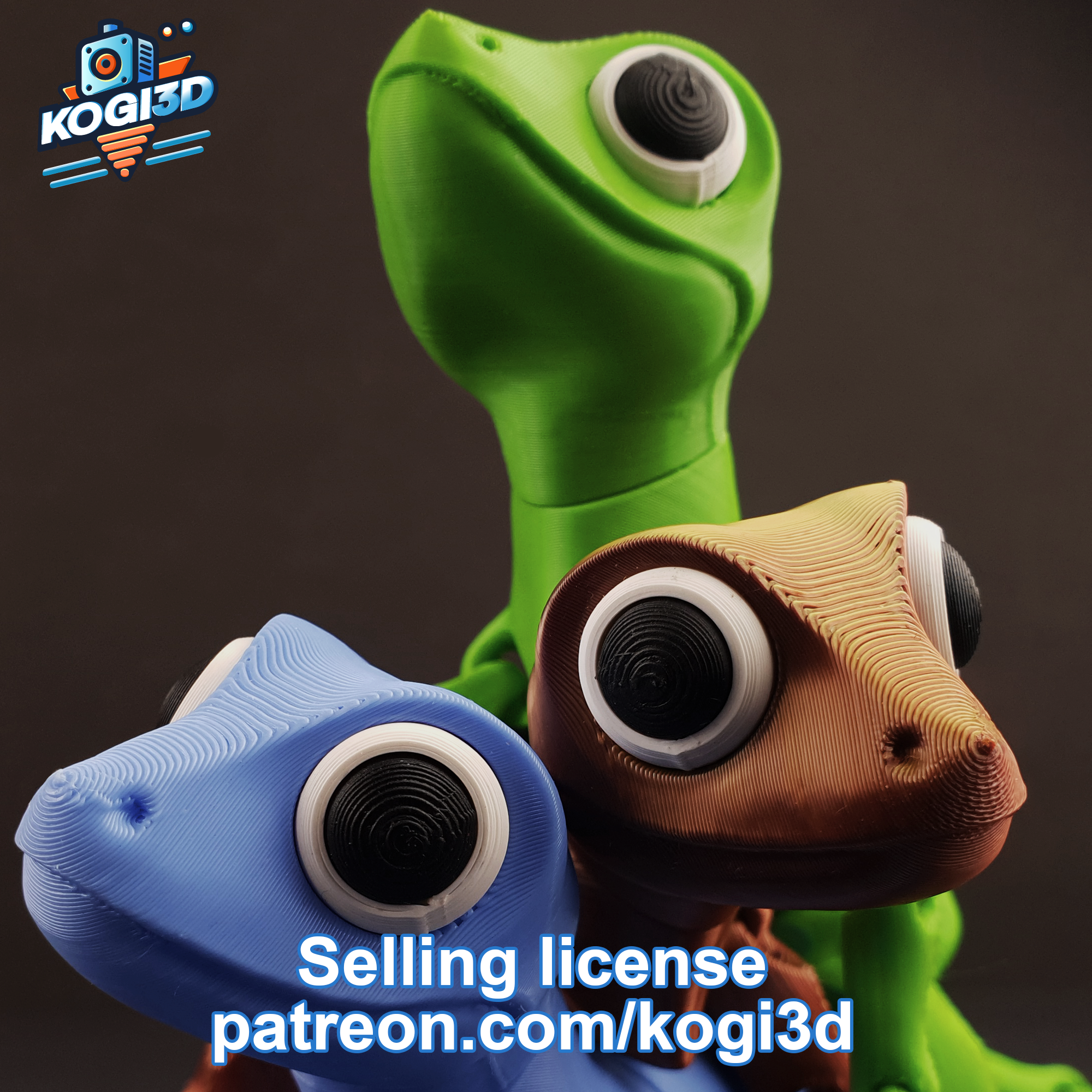 Miniatura 6 do modelo 3D Articulated Flexi Lizard Model