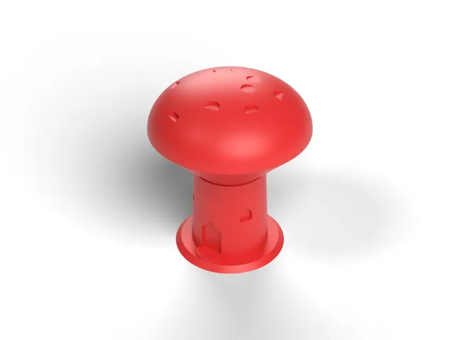 Fairy Mushroom House - Toadstool Cottage for Fairy Gardens and Plant Pots, No Supports (OpenSCAD)