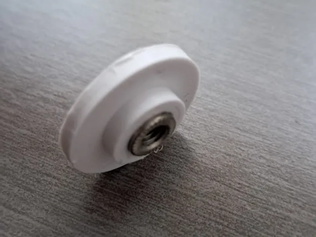 Rueda mampara 20mm, saliente 2,5mm