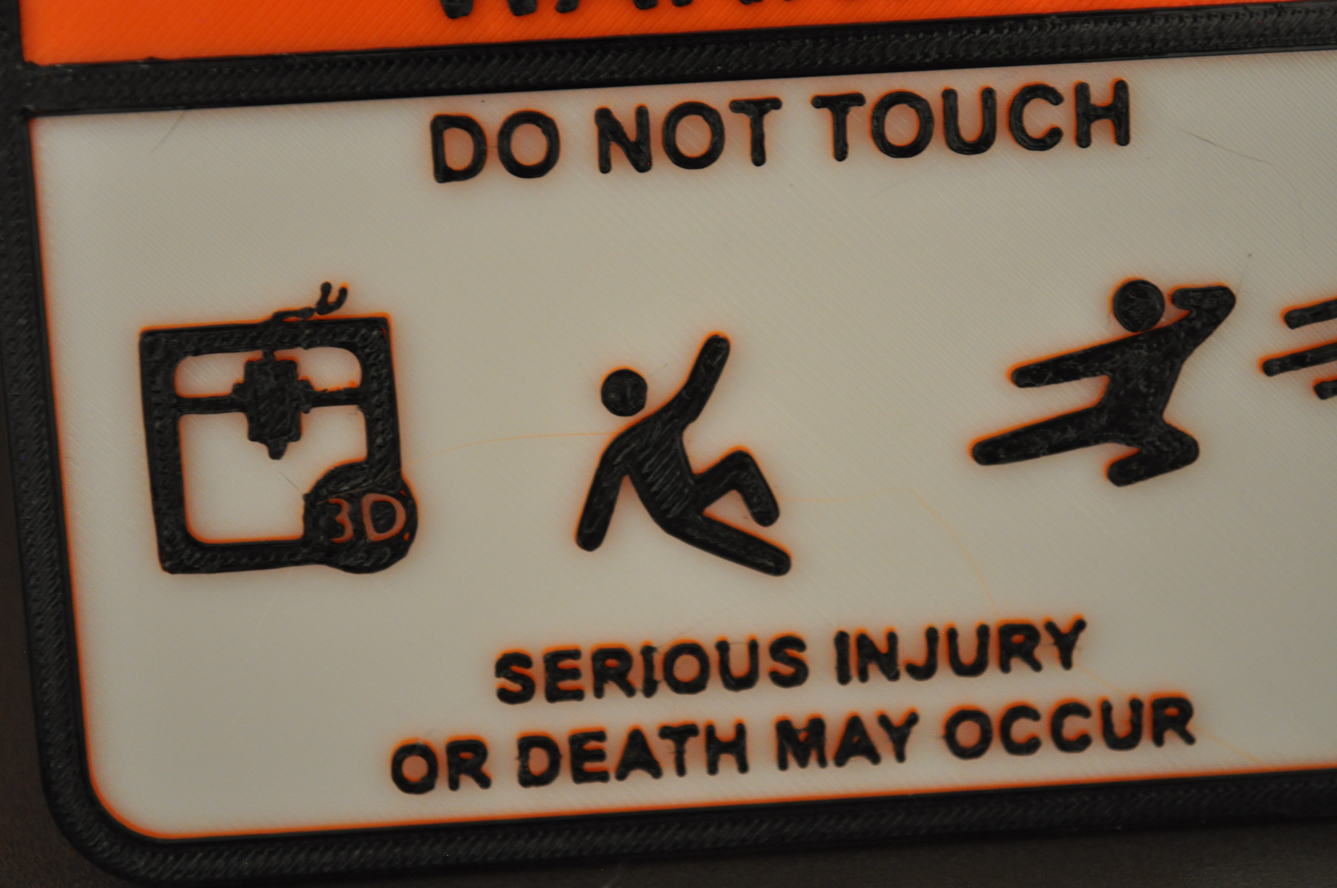 Miniatura 3 do modelo 3D Do Not Touch! 3D Printer Warning Sign