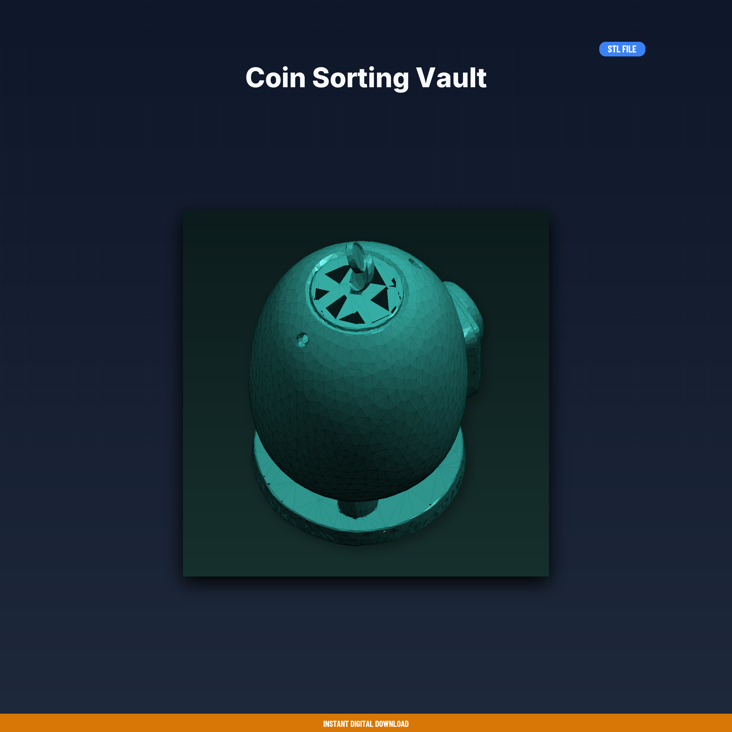 Coin Sorting Vault - 3D Printable STL File