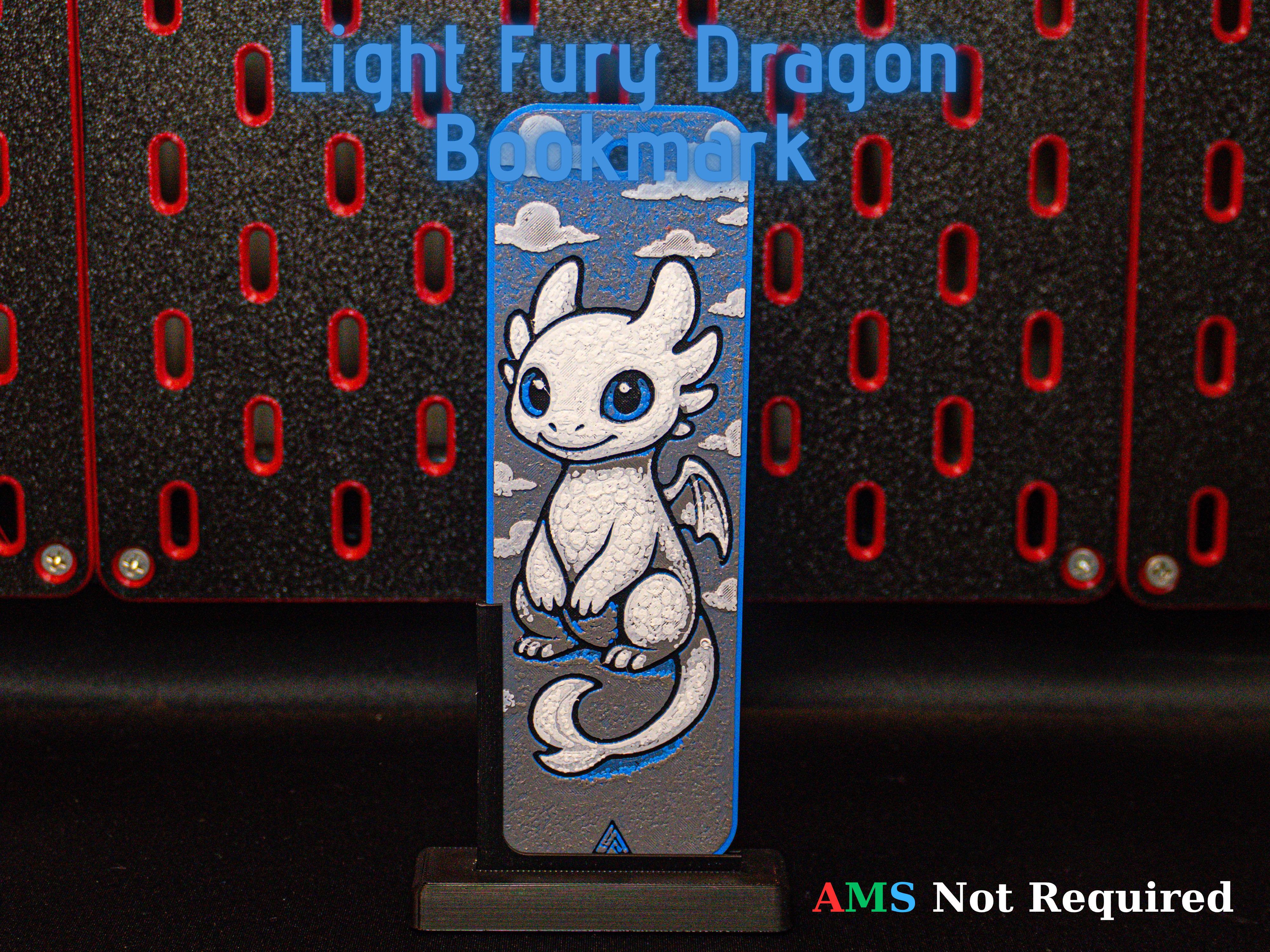 Light Fury Dragon - Hueforge Bookmark