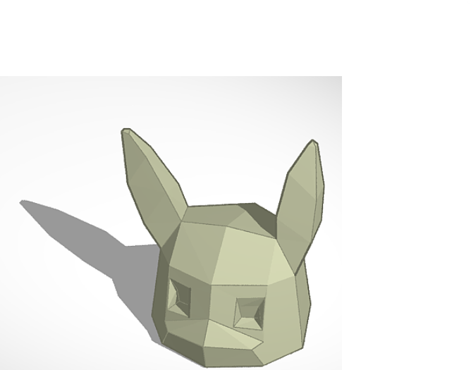 Low poly Pikatchu head