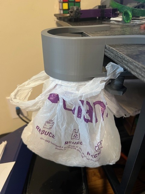 Desk trashbag holder