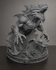 Abyssborn Ravager Statue