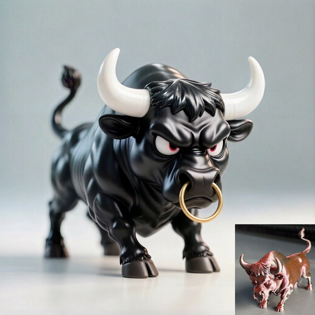Chibi Angry Bull 3D model by Ninomalbinho