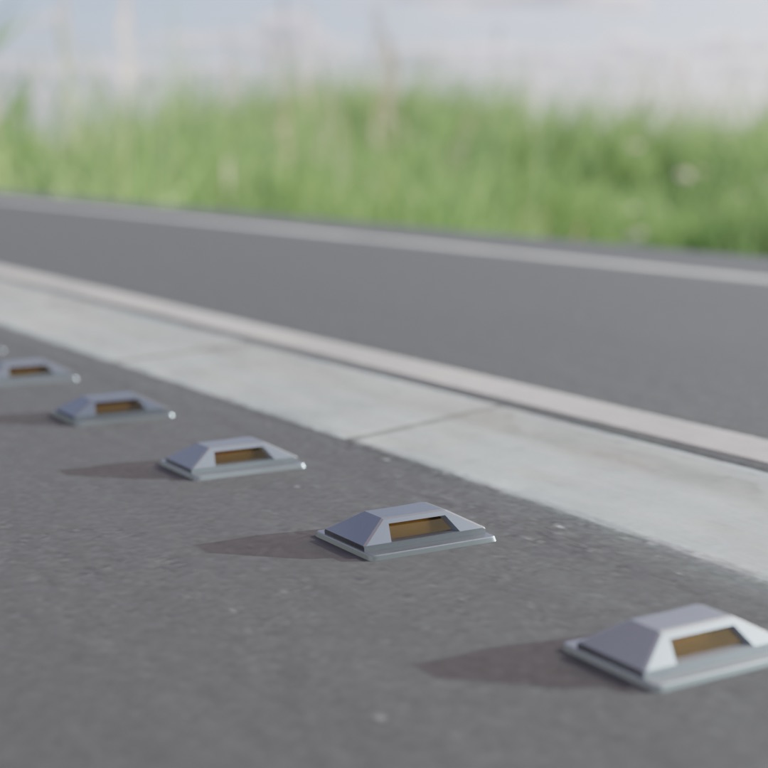 Miniature Road Studs (Cat’s Eyes) – Tiny Japanese Street Series STL