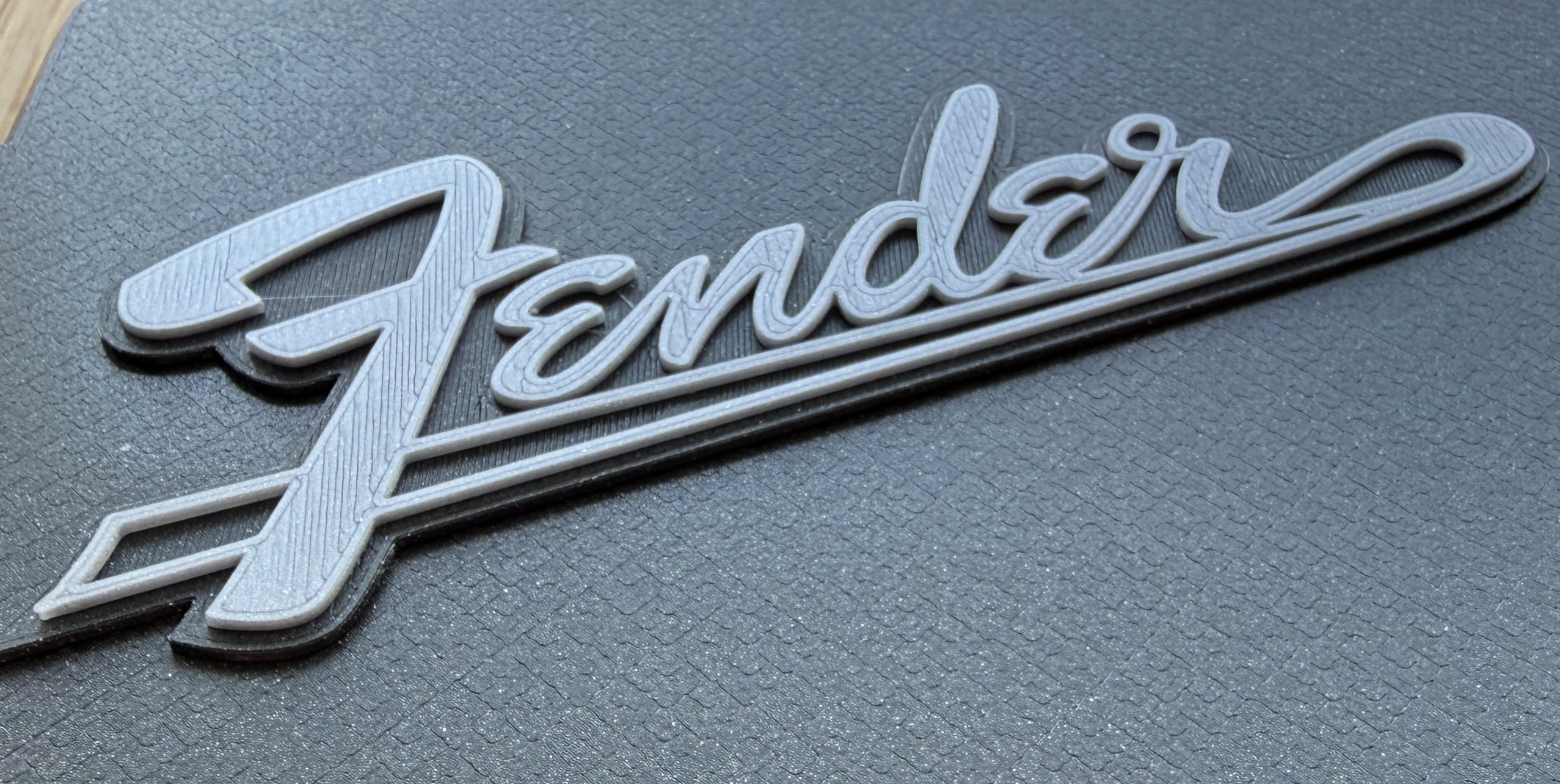 Fender emblem, 2-layer press fit