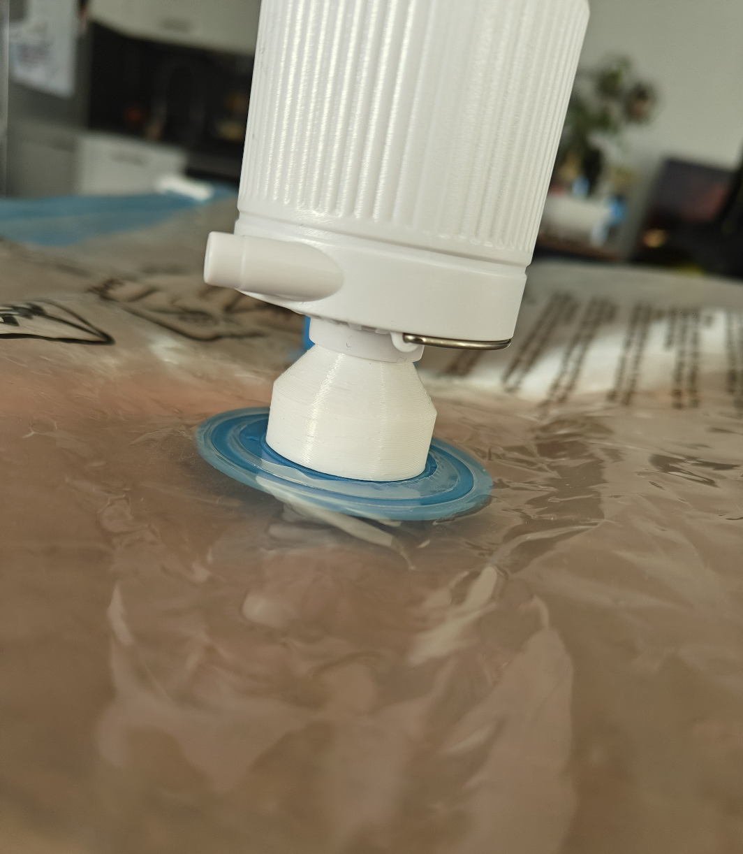 Vacuum Bag Adapter – Electric Pump to Amazon Basics Valve (2mm Wall)