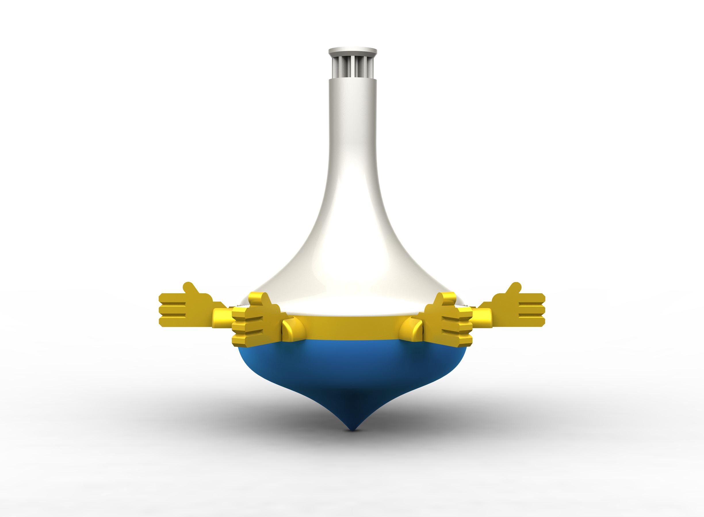 Articulated Hand - Spinning Battle Top