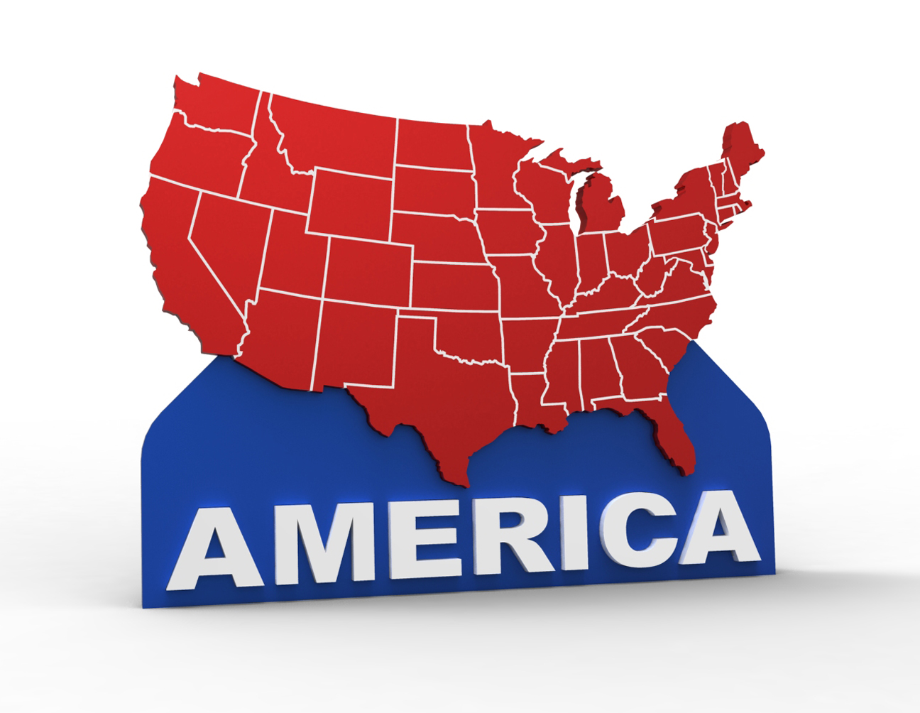 USA 3D Plaque