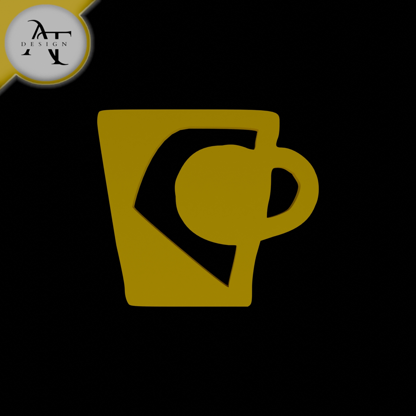 Simple Coffee Cup Symbol - 2D Art