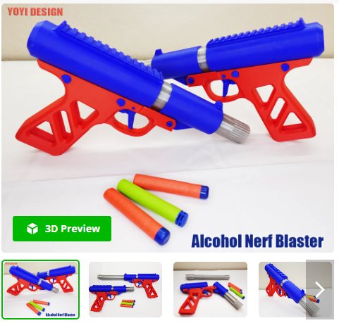 Alcohol Nerf Gun 3D model