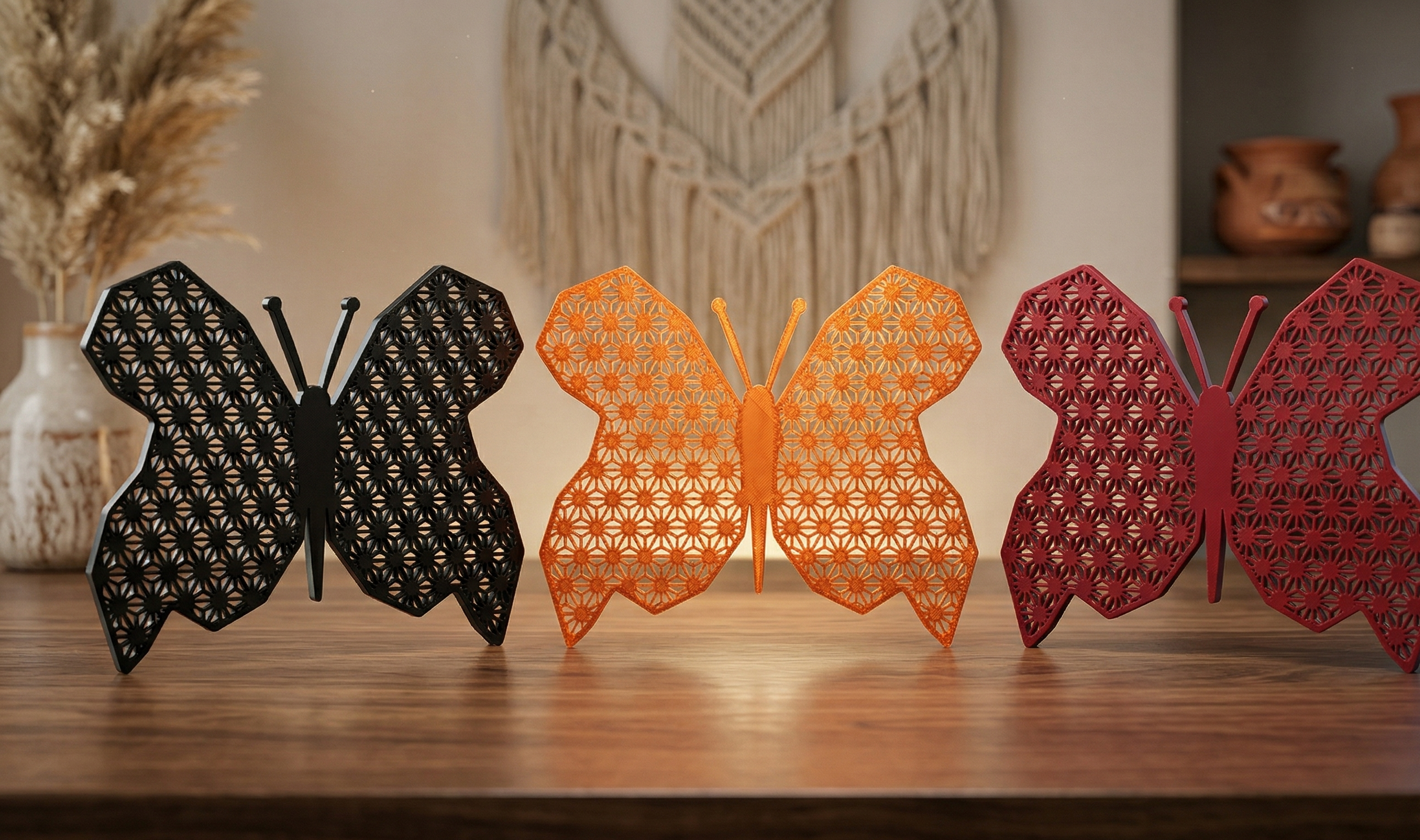 Geometric Sacred Geometry Butterfly Decor 3D model