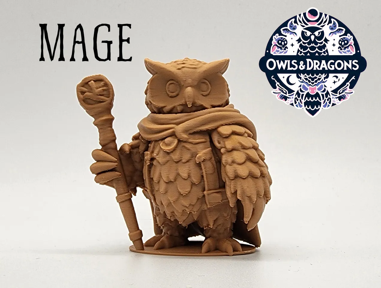 The Mage - Owls & Dragons by Triple G Workshop | Download free STL