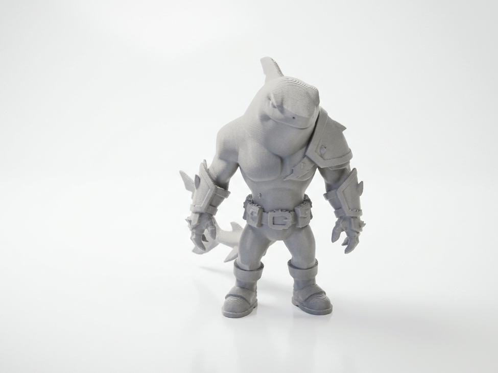 Shark Man Warrior Figurine Animals 3D Printable