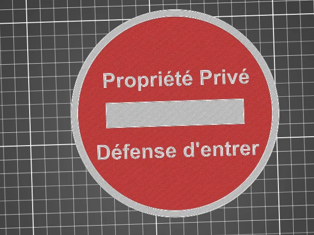 panneau propriété privé