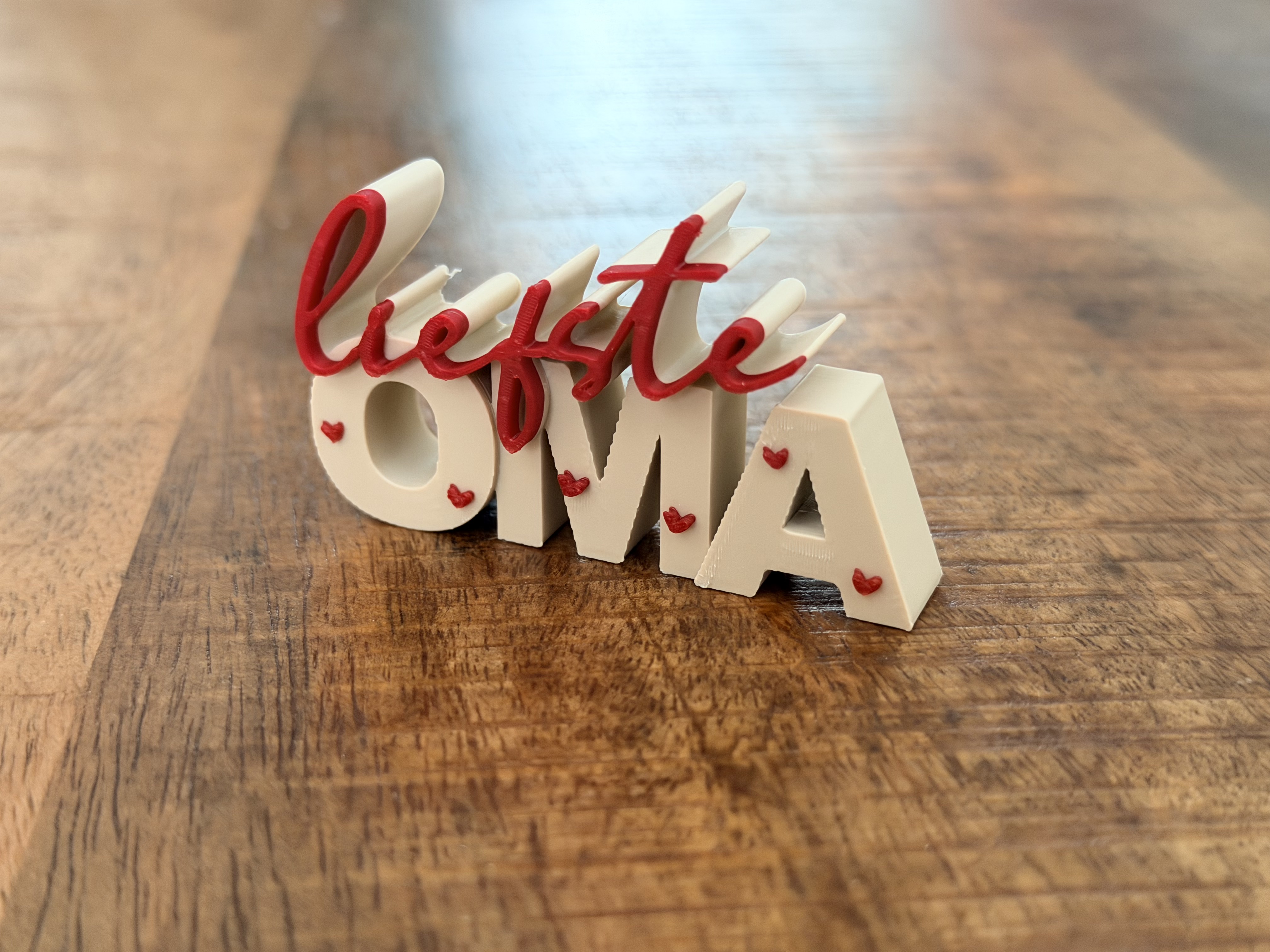 Liefste Oma – 3D Text Sign | Grandma Gift | Mother’s Day Decor