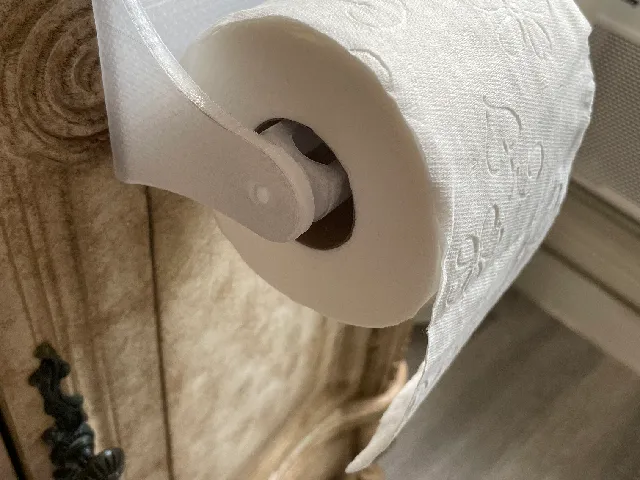 Customizable Toilet Paper holder to fit in bathroom sink cabinet door