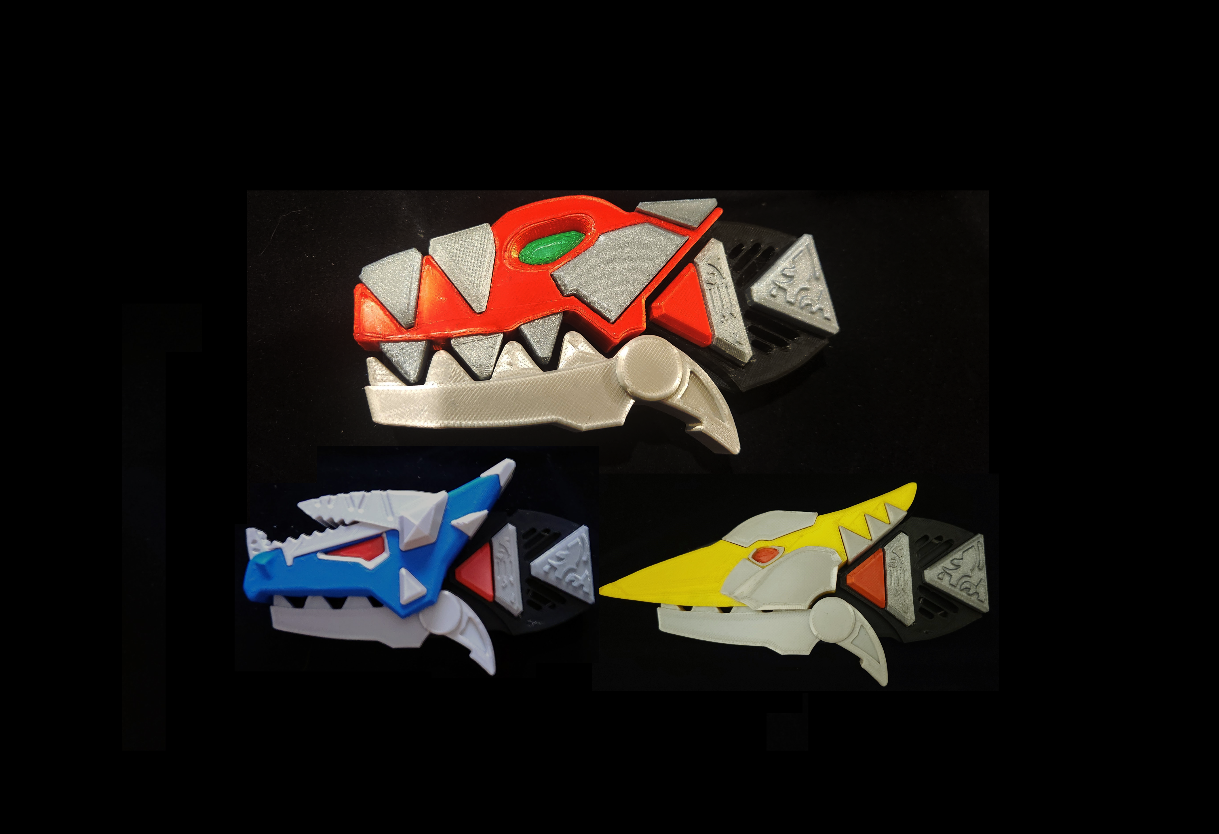 Power Rangers Dino Thunder Morpher x3 Pack - Rex - Tricera - Ptera (Red/Blue/Yellow)