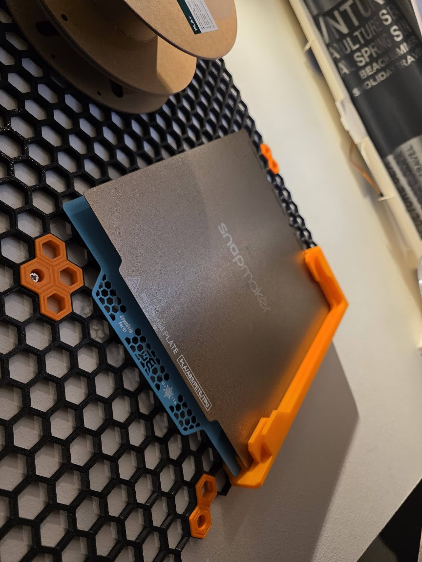HSW Snapmaker U1 build plate holder Honeycomb storage wall
