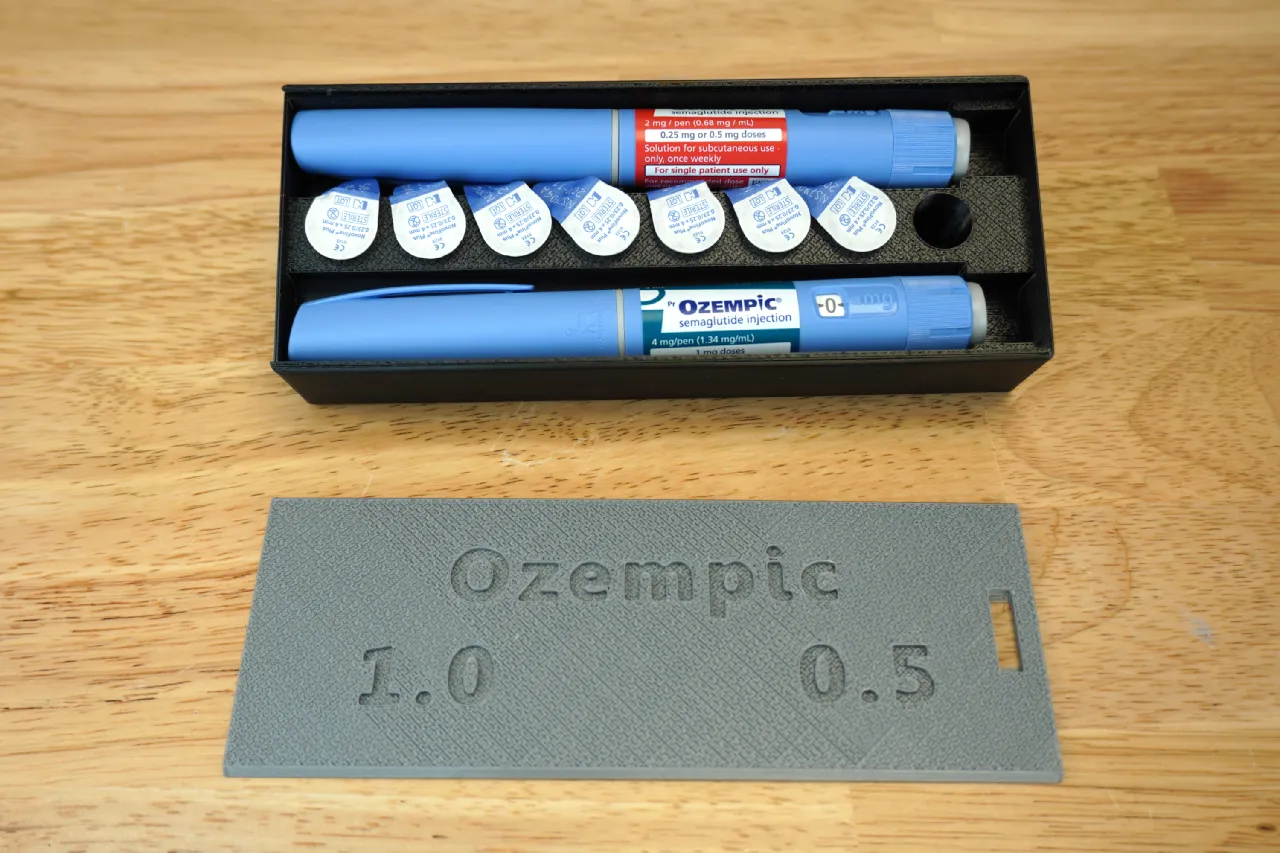 semaglutide injection storage Ozempic Travel Case - Dual Pen & 8 Needle Storage by 3D_After_40 | Download  free STL model