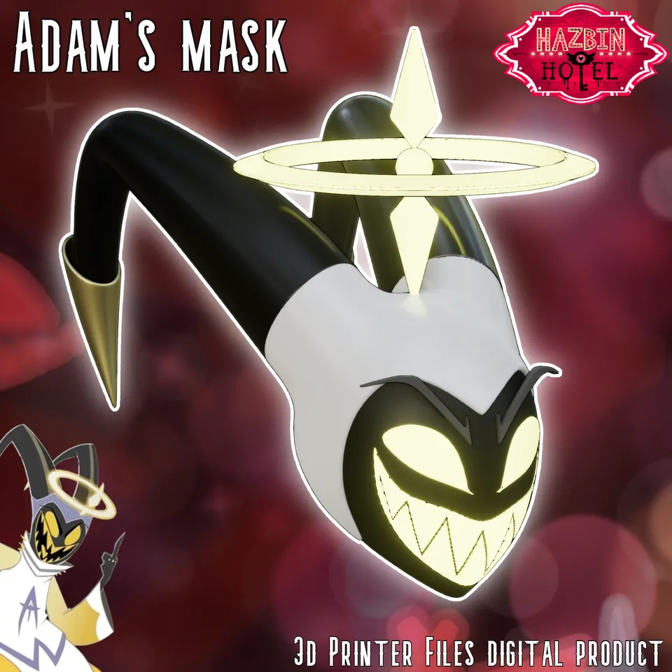 Adam Cosplay Helmet Hazbin Hotel by Krotek-inc | Download STL