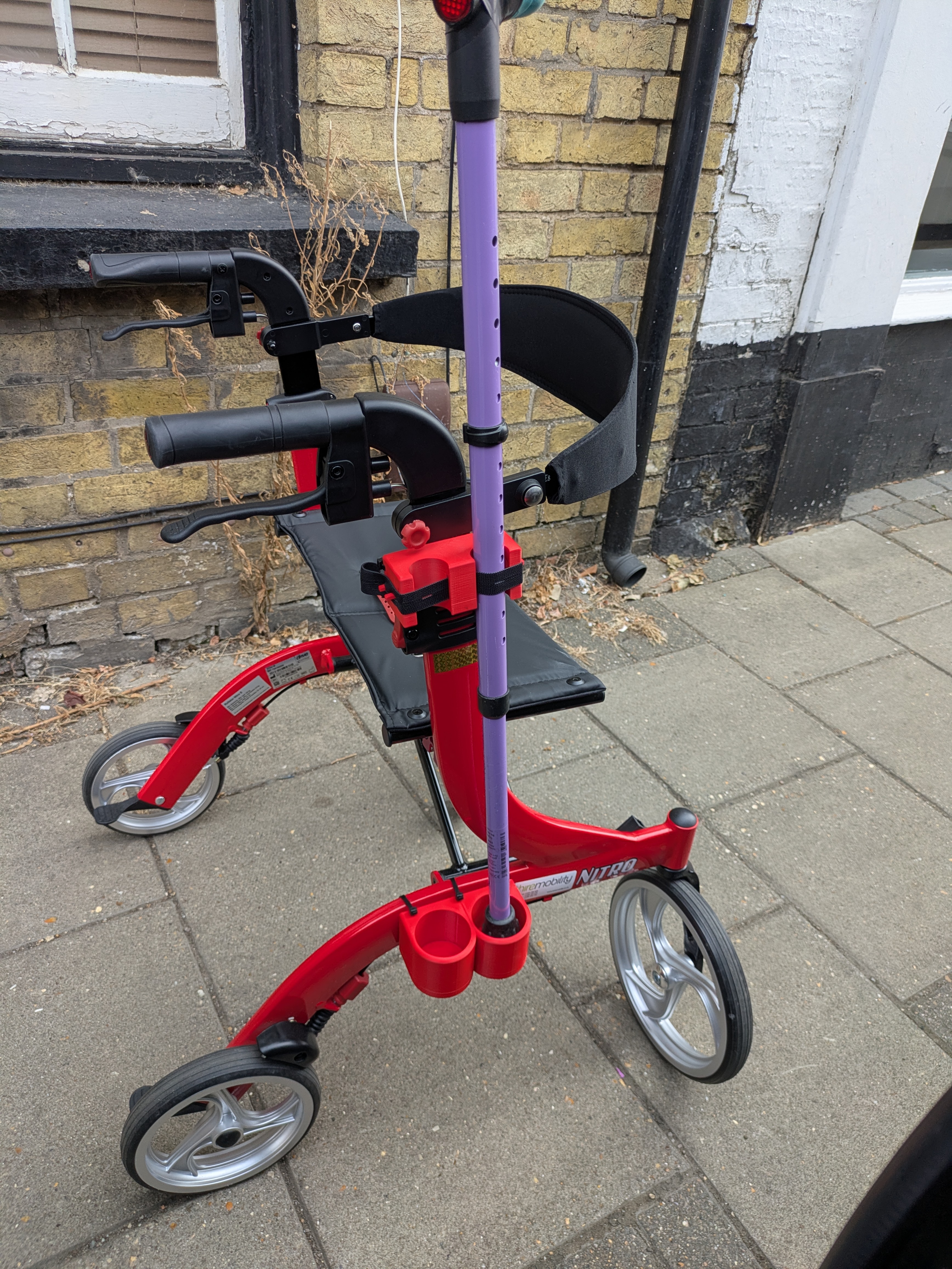Walking Stick / Crutches Holder for Rollator