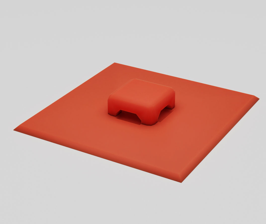 Cable Tie Plate - Flat Easy Print - 31mm square