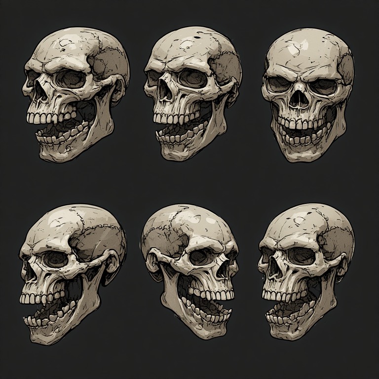 Set of Skeleton Charms