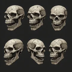 Set of Skeleton Charms