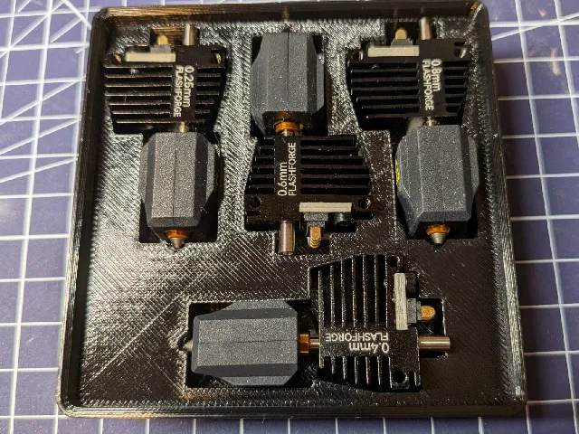 Creator 5 / Creator 5 Pro Gridfinity Nozzle Tray - Slim or Stackable