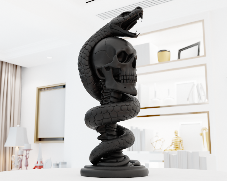 Miniatura 10 do modelo 3D Snake Skull